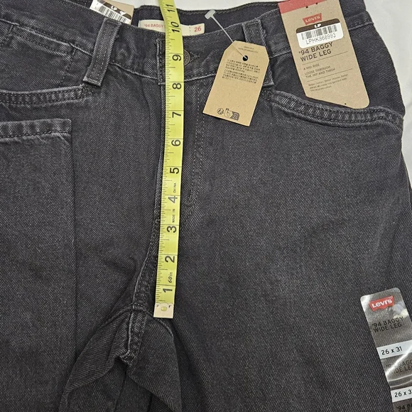 Levi's '94 Baggy Wide Leg Black Jeans 26 - Picture 8 of 12